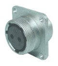 Circular power conn m22 4w socket panel mnt m595717c
