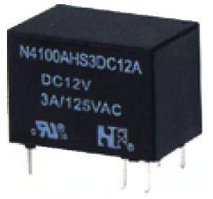 Relay spdt 1a 12vdc rect 5pcb n4100f-2chsdc12