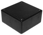 Abs enclosure black 105x105x52mm without ribs s30a-bk-ribless