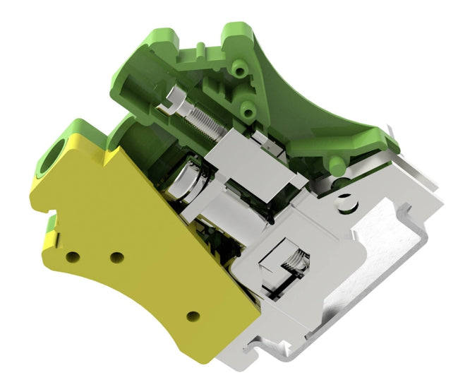 Earth terminal block din rail p=6.2 pc4-pe-01p-1y-00ah