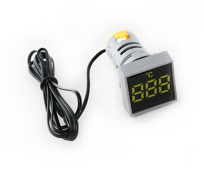 Temperature meter square yellow PL-AD101-22TMS-Y