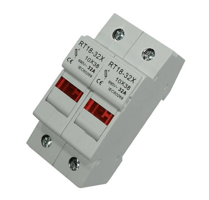 Fuse holder RT18-32 2 pole m with indication FH-RT18-32I-2P