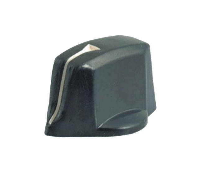 Knob pla blk scr lin 32x18x6.4 s8751