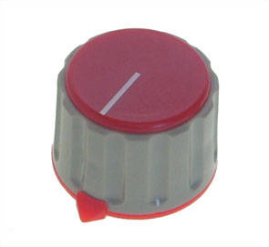 Knob pla red hex poi 20x29x6.3 s8874-rd