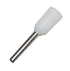 Boot lace ferrule white 0.5mm l=8mm evn0508(1)