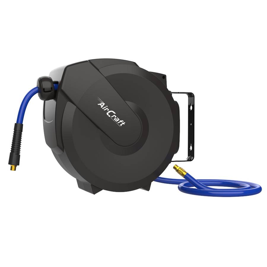 Air hose reel 15m 12mm od x 8mm id pu hose auto retract