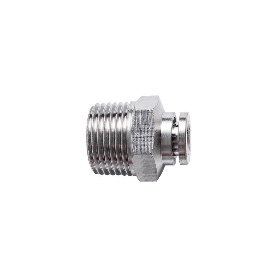 Metal pu fitting straight 6mm x 3/8' m