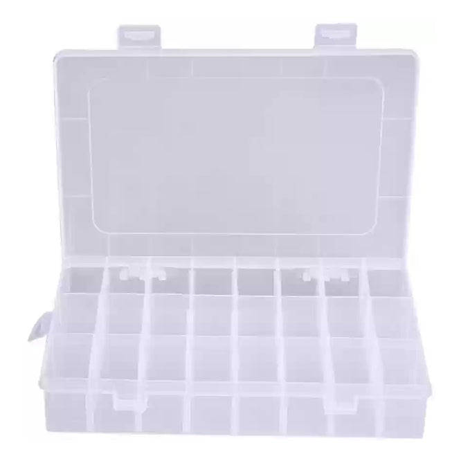 Plastic enclosure 24-compartment 200x135x40mm adj. sectors sp77982