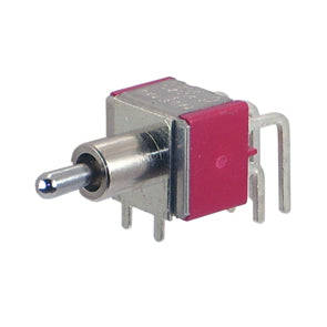 Mini toggle switch dpdt r/a (on)-off-(on) pc t80t-8022a-tnq