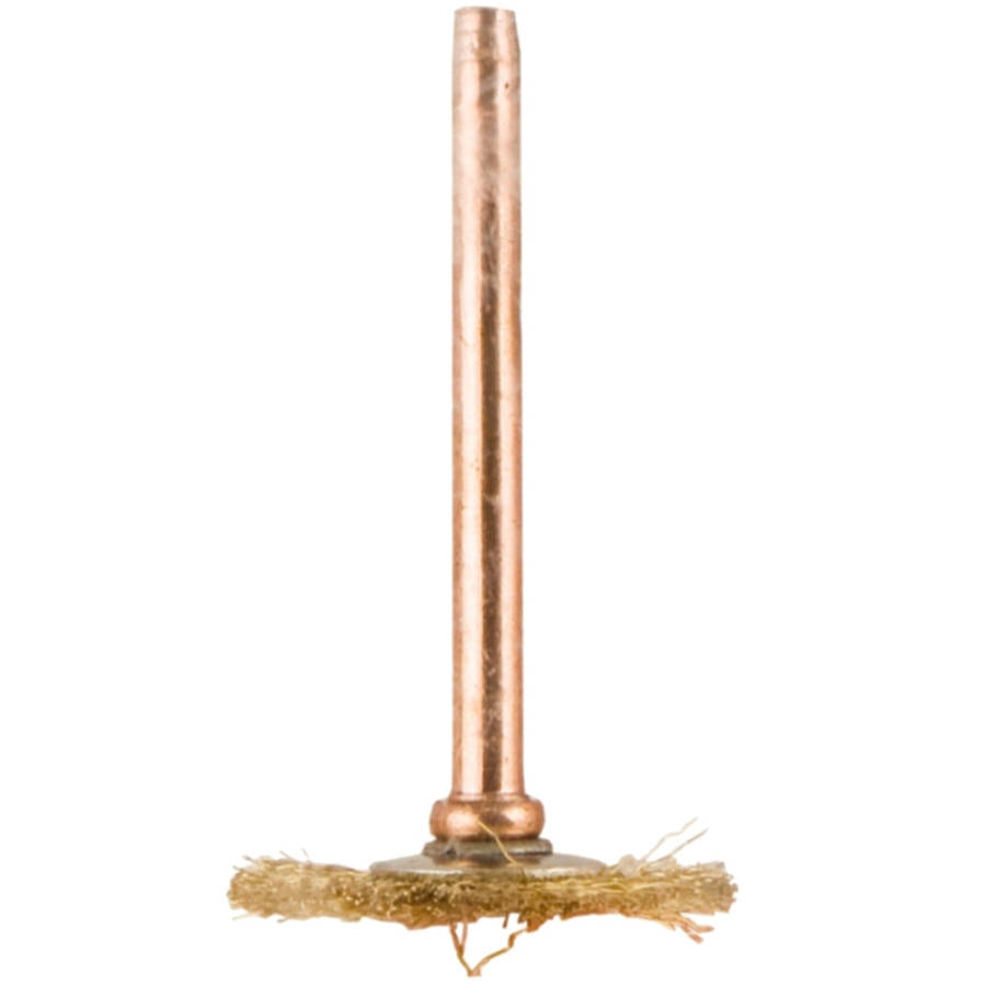 Mini brass brush 19.1mm wheel 3.2mm shank