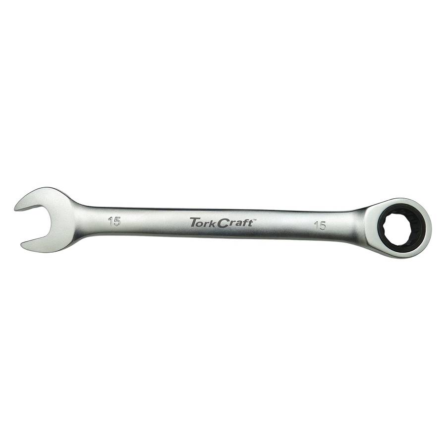 Combination ratchet wrench 15mm fixed head spanner