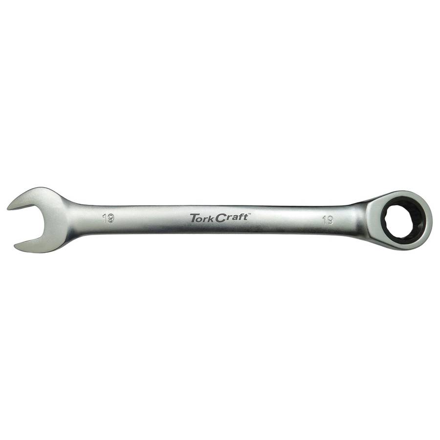 Combination ratchet wrench 19mm fixed head spanner