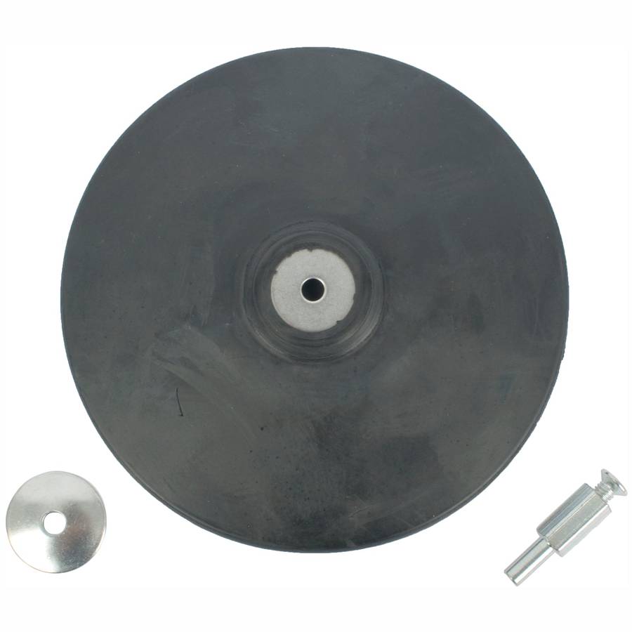 Backing pad rubber 150mm w/arbor