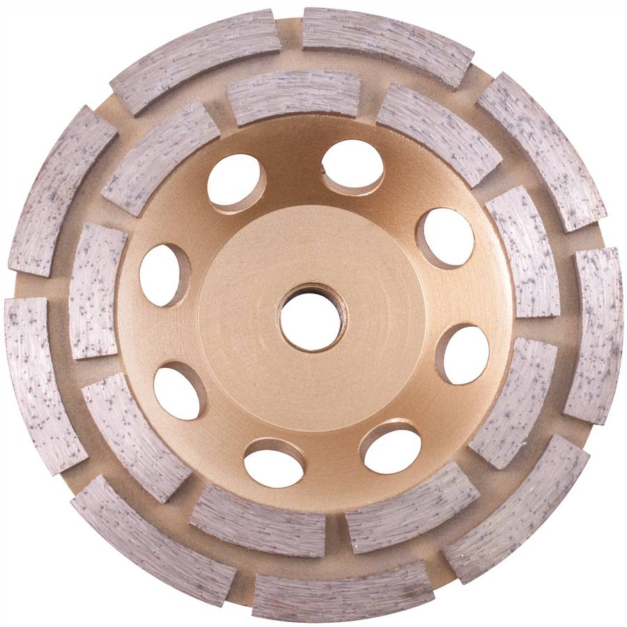 Dia. cup wheel 115 mm x m14 dbl row cold pressed