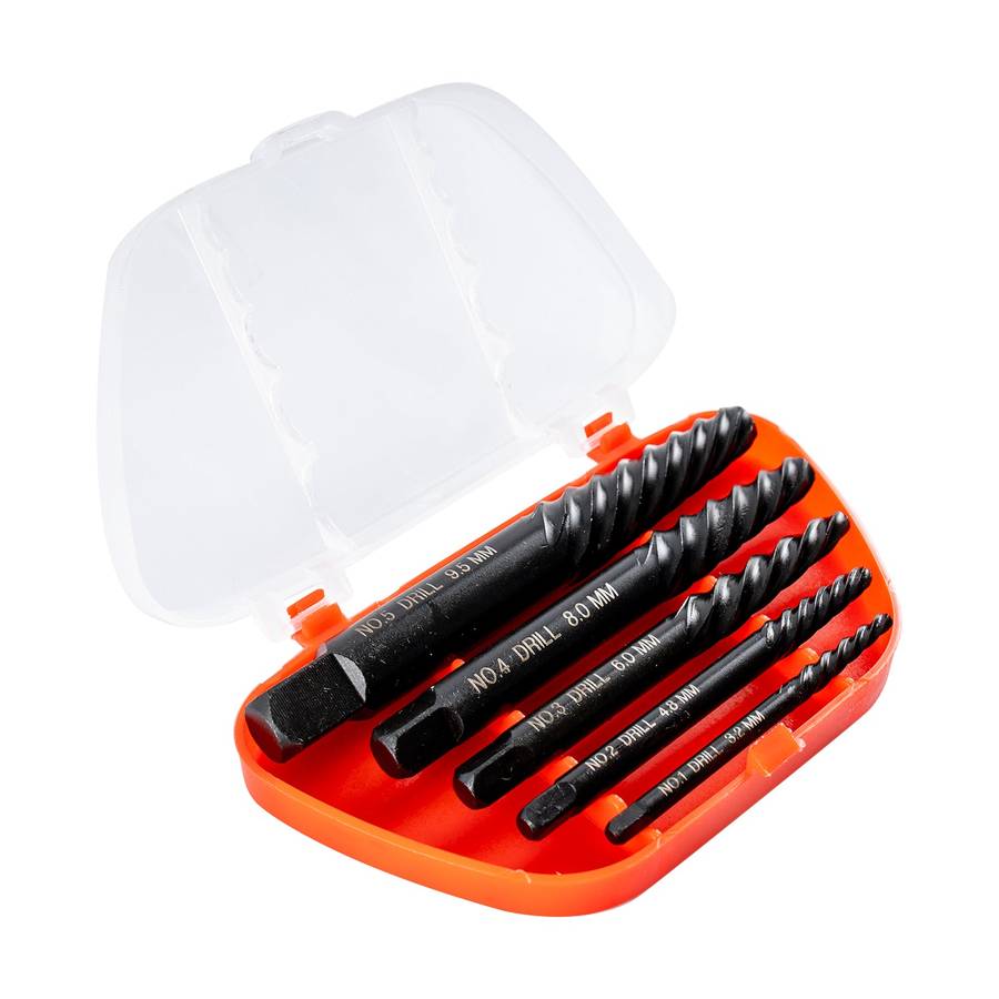 Spiral screw extractor set 5pce