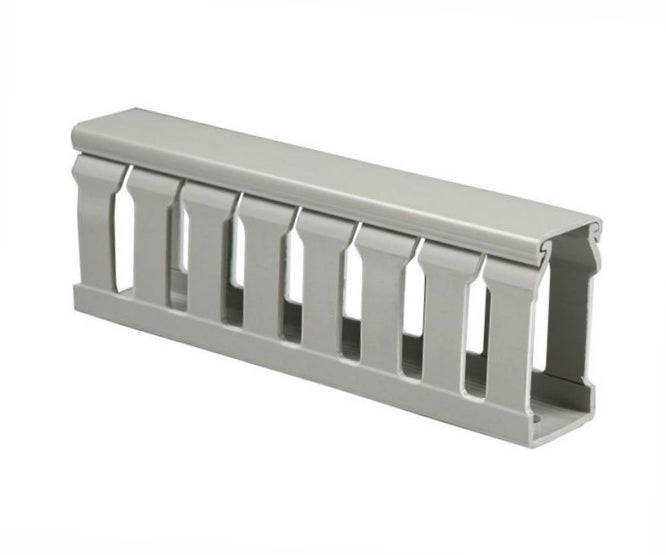 Trunking slotted 20x15x2m narrow grey TS-20X15-N