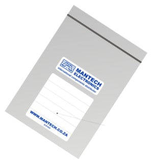 Zip seal plastic bag large mantech 160x220mm zlb1622-me-r01