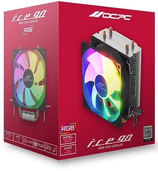 OCPC I.C.E. 90 RGB CPU COOLER 90MM BLACK