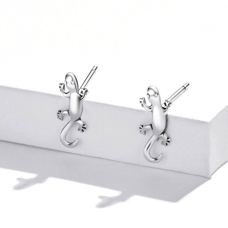 S925 Sterling Silver Creative Gecko Ear Studs Women Earrings