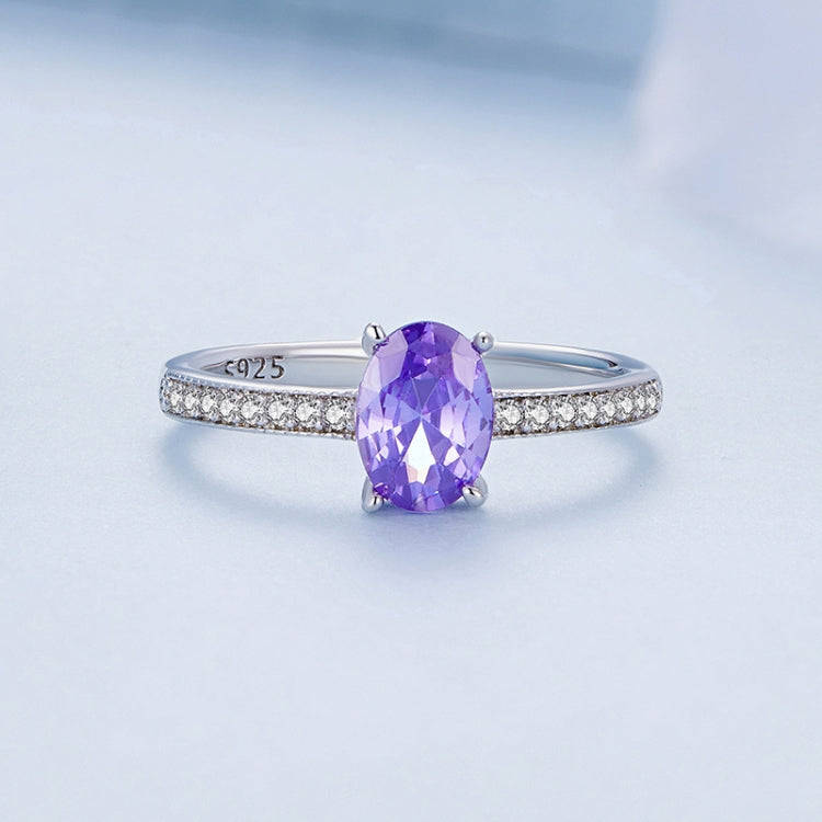 BSR460-8VT S925 Sterling Silver  Exquisite Tanzanite Ring Hand Decoration