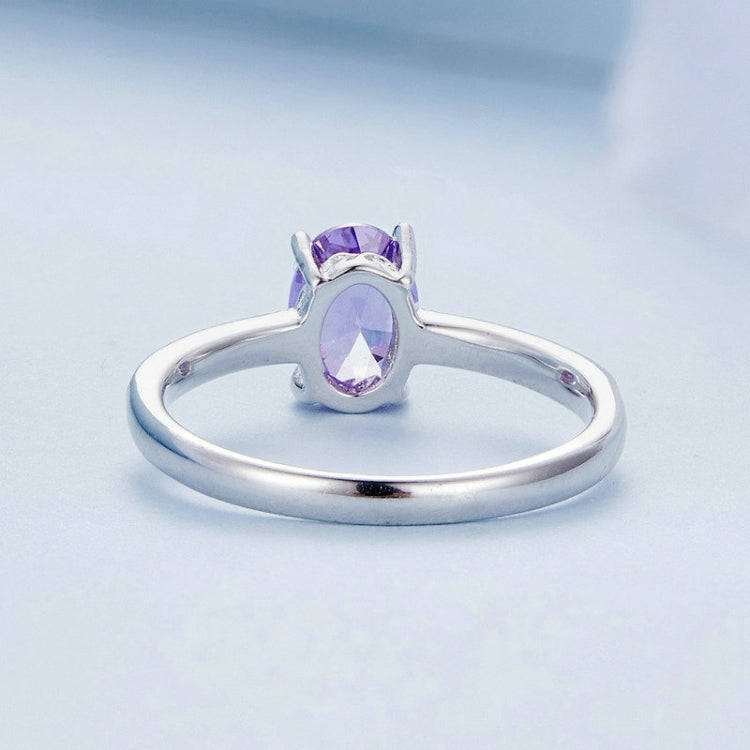 BSR460-8VT S925 Sterling Silver  Exquisite Tanzanite Ring Hand Decoration