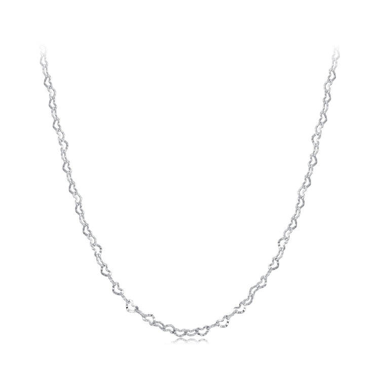 SCA026 Sterling Silver S925  Simple Heart Necklace Jewelry