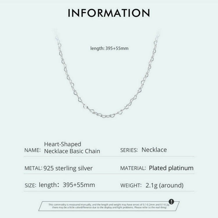 SCA026 Sterling Silver S925  Simple Heart Necklace Jewelry