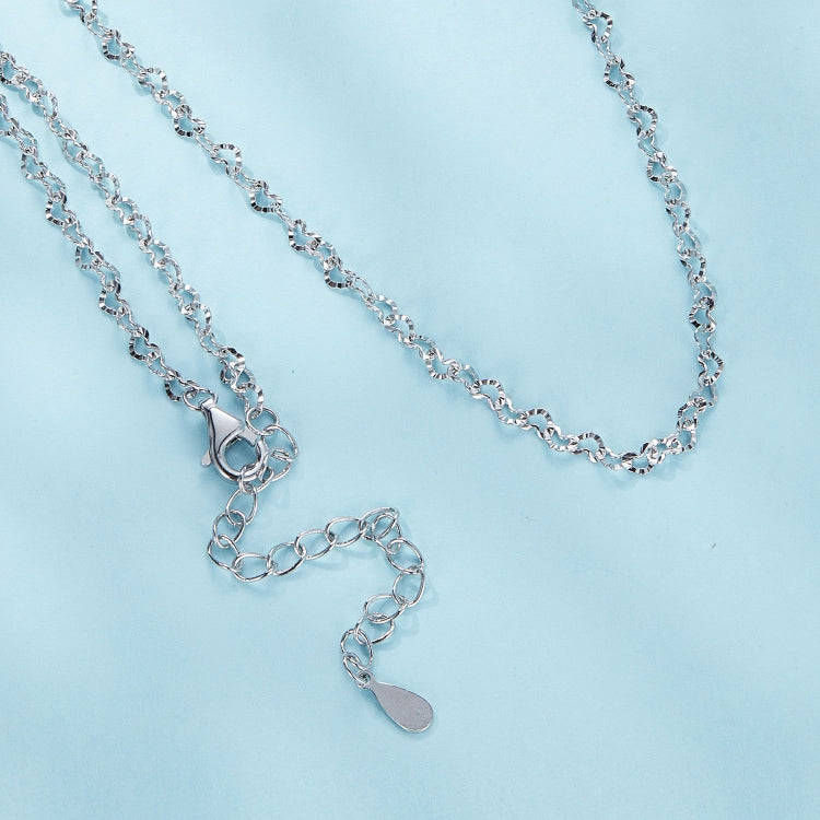 SCA026 Sterling Silver S925  Simple Heart Necklace Jewelry