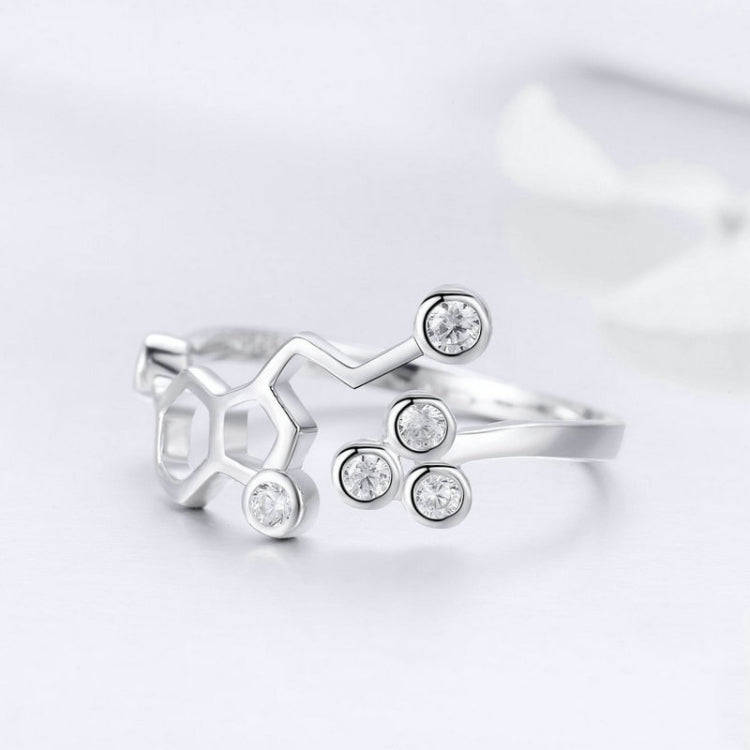 Bee Honeycomb S925 Sterling Silver Open Ring