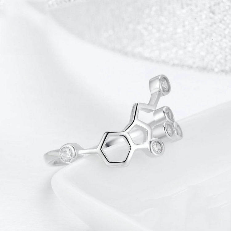 Bee Honeycomb S925 Sterling Silver Open Ring