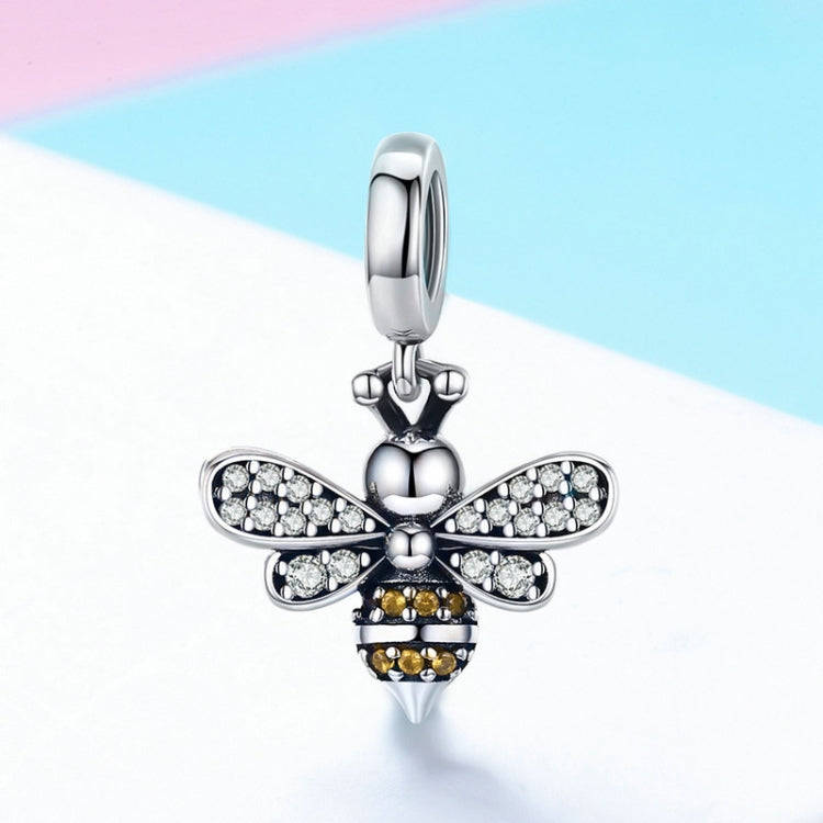 S925 Sterling Silver Bee Story Charm DIY Beaded Bracelet Accessories