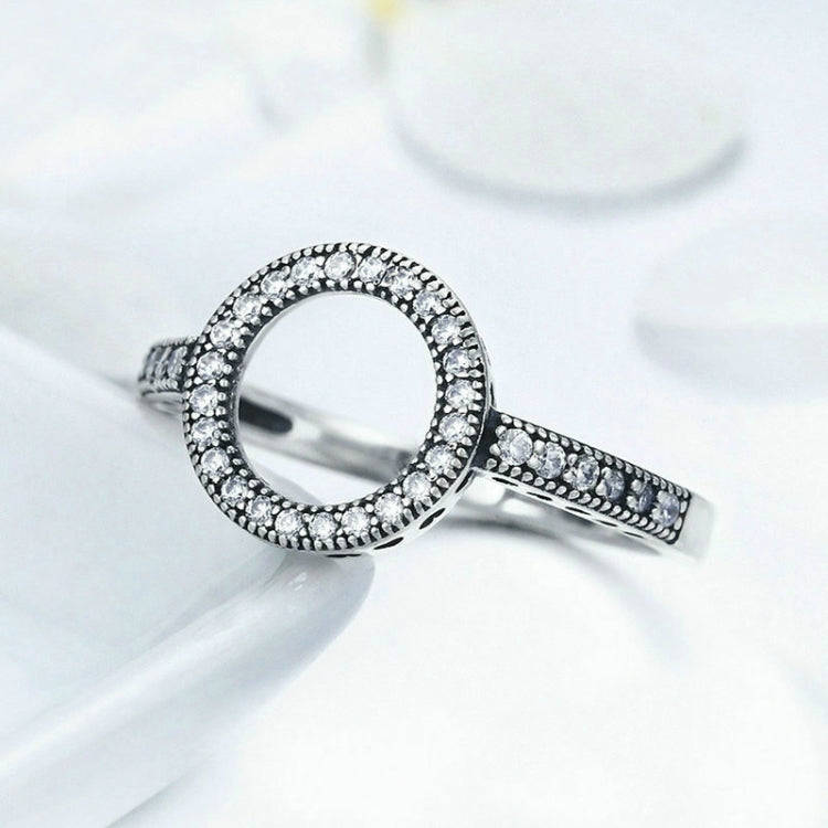 S925 Sterling Silver Womens Inlaid Ring, Size: 9