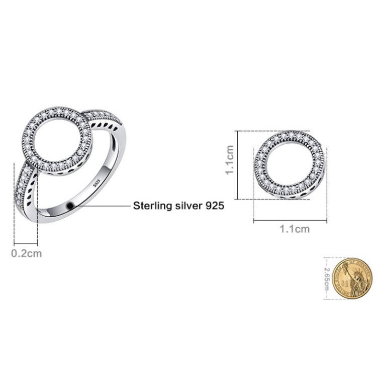 S925 Sterling Silver Womens Inlaid Ring, Size: 9