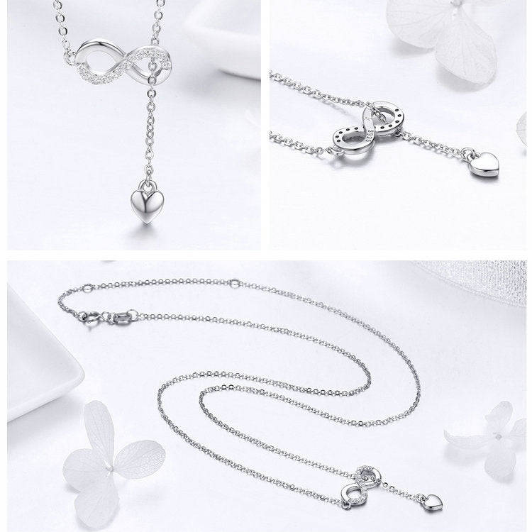 Charm S925 Sterling Silver Lady Necklace