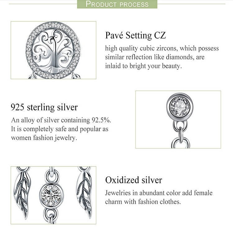 Tree of Life S925 Sterling Silver Tassel Necklace