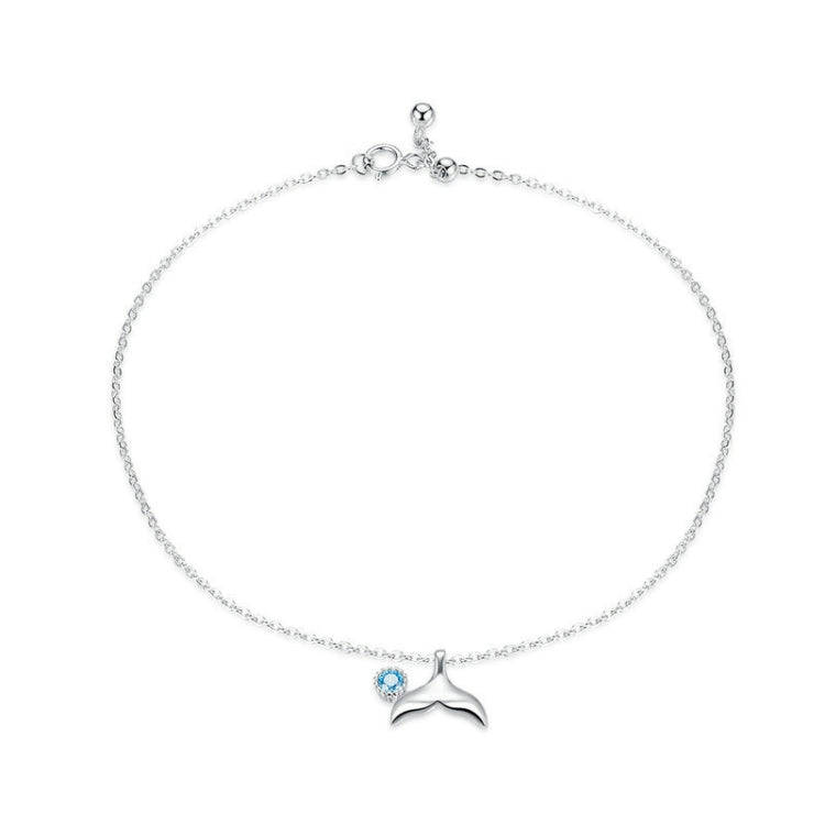 SCT004 Mermaid Tail Anklet Simple  Ladies 925 Silver Anklet