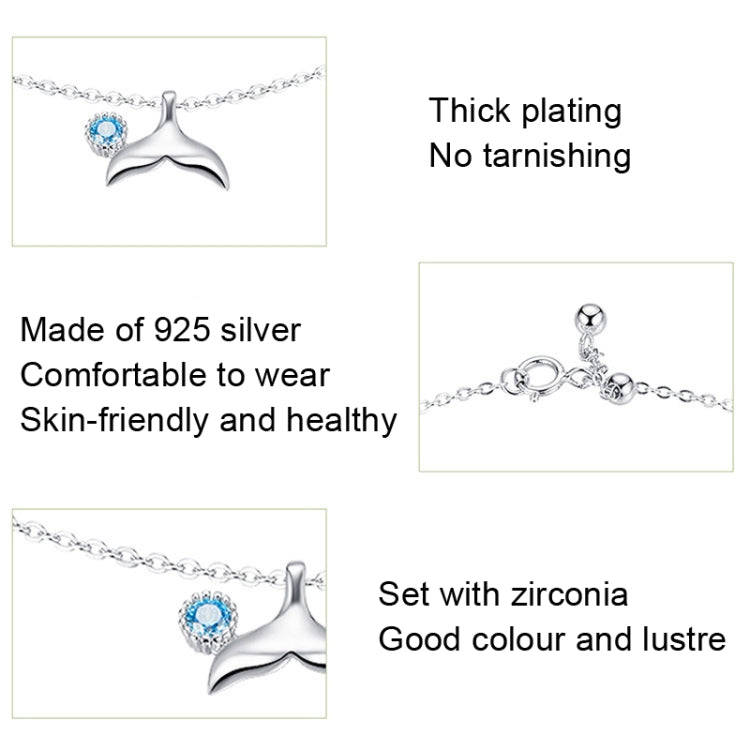 SCT004 Mermaid Tail Anklet Simple  Ladies 925 Silver Anklet