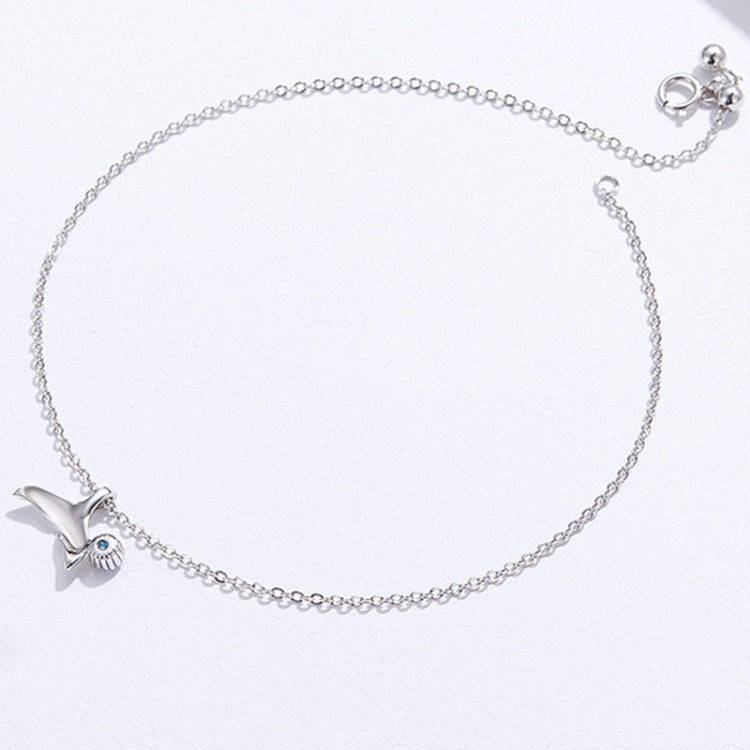 SCT004 Mermaid Tail Anklet Simple  Ladies 925 Silver Anklet