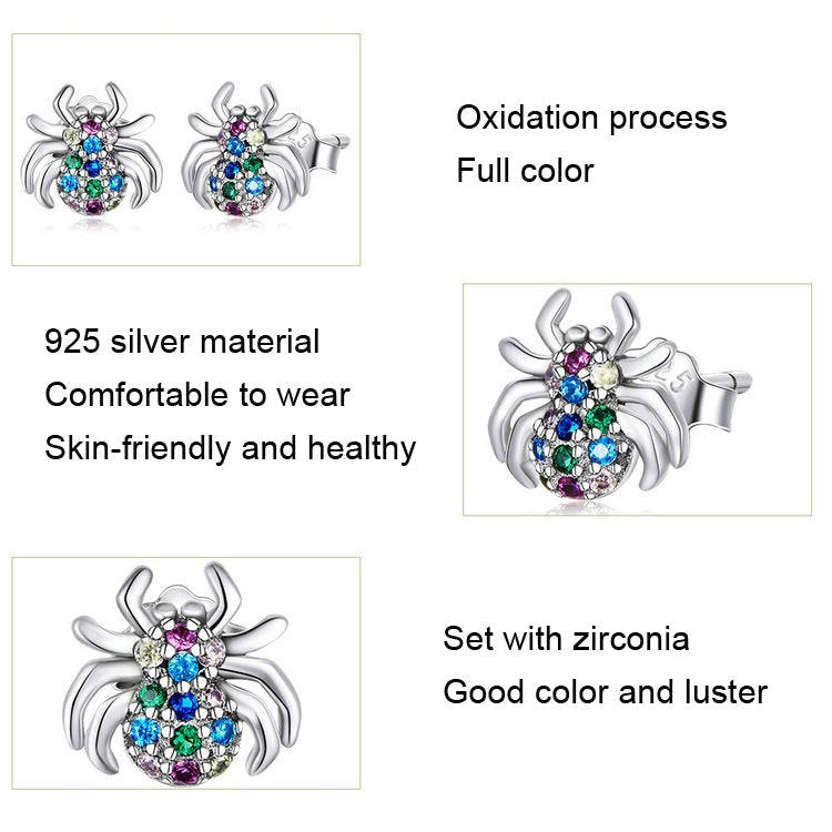 Insect Series Earrings 925 Silver Earrings, Style: Dragonfly