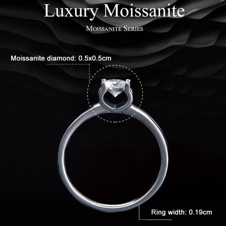 MSR007 Sterling Silver S925 Spirit Moissanite  Ring(No.8)