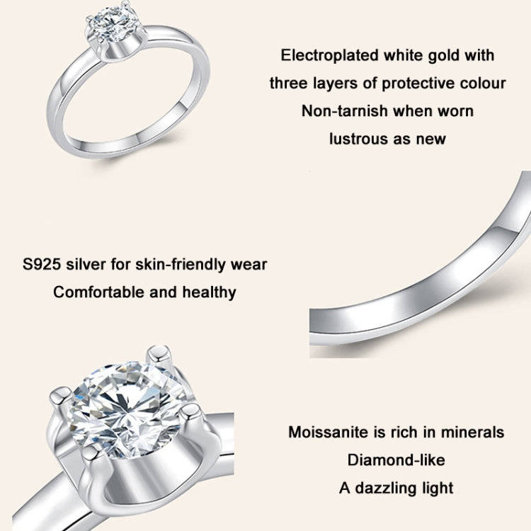 MSR007 Sterling Silver S925 Spirit Moissanite  Ring(No.7)