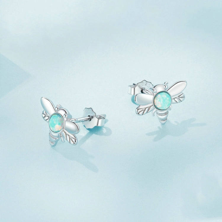 SCE1541 S925  Opal Bee Stud Earrings