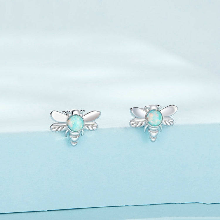 SCE1541 S925  Opal Bee Stud Earrings