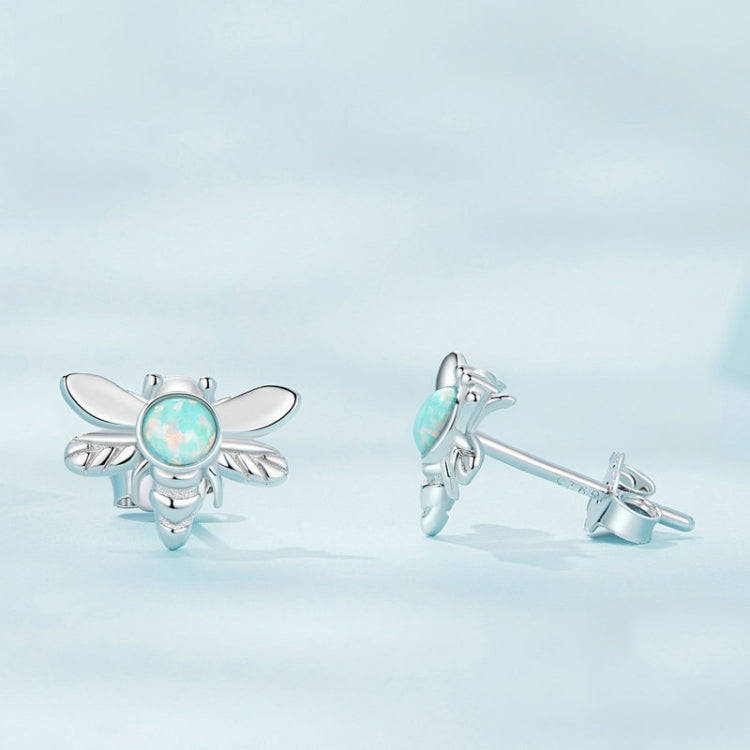 SCE1541 S925  Opal Bee Stud Earrings