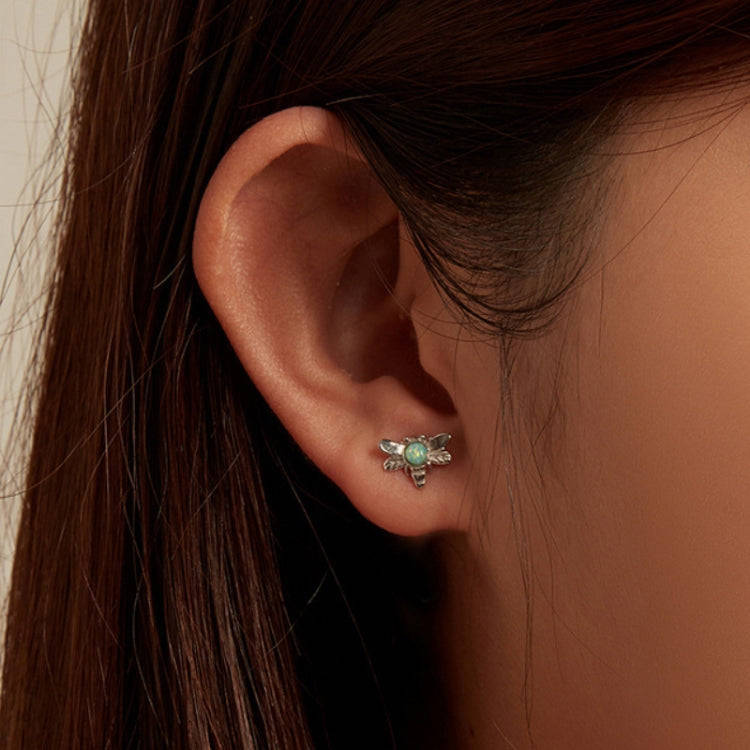 SCE1541 S925  Opal Bee Stud Earrings