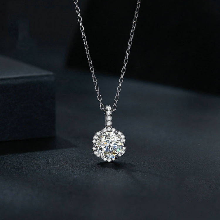MSN007 Sterling Silver S925  Zircon Moissanite Necklace