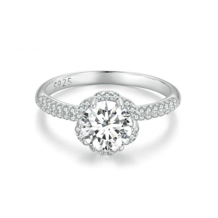 MSR017 Sterling Silver S925  Moissanite Ring(No.6)