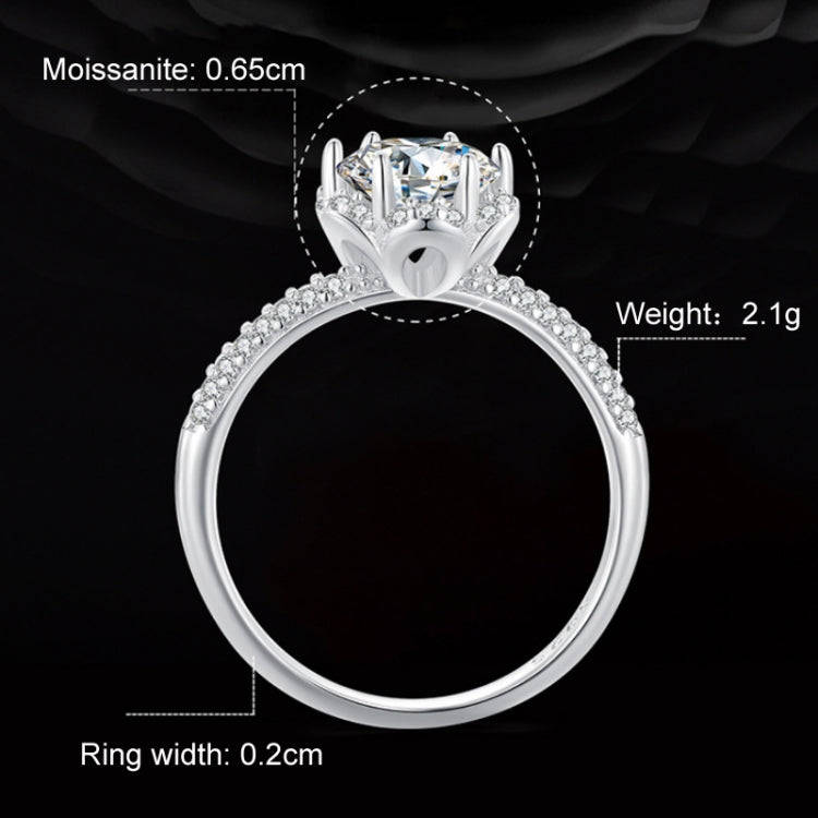 MSR017 Sterling Silver S925  Moissanite Ring(No.6)