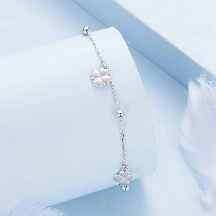 BSB139 925 Sterling Silver Lucky Clover Bracelet