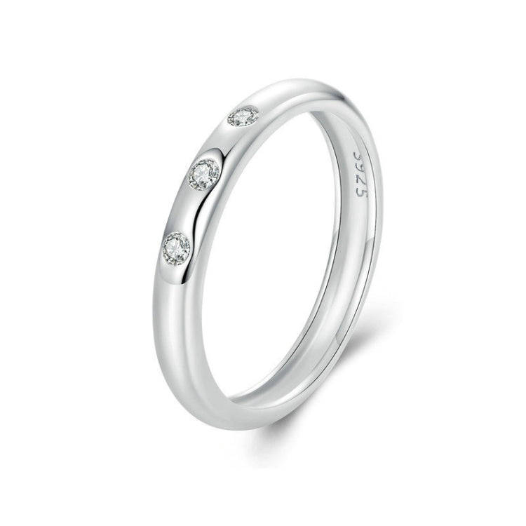 S925 Platinum-plated Sterling Silver Moissanite Ring(No.6)